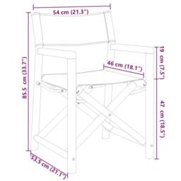 Berkfield Home 4 Piece Folding Garden Chairs Dark Grey Fabric - thumbnail 9