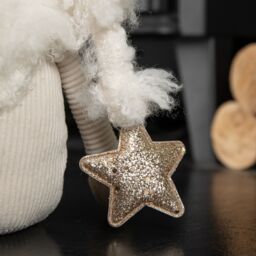 Samuel Alexander 28cm White Super Soft Christmas Snow Gonk Decoration in Cream - thumbnail 4