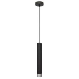 Netlighting Tuba Slim Pendant Ceiling Light Black Chrome 10cm - thumbnail 1