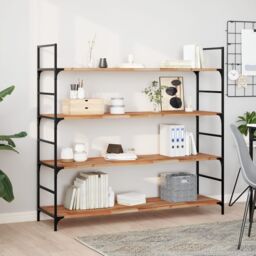Berkfield Home Floating Shelves 2 pcs 120x40x2 cm Oil Finished Solid Wood Acacia in Brown - Size: 120 x 40 x 2 cm - thumbnail 1