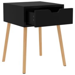 Berkfield Home Bedside Cabinet High Gloss Black 40x40x56 cm Engineered Wood - Size: 40 x 40 x 56 cm - thumbnail 6