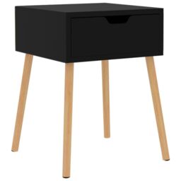 Berkfield Home Bedside Cabinet High Gloss Black 40x40x56 cm Engineered Wood - Size: 40 x 40 x 56 cm - thumbnail 2