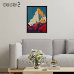 "Artery8 El Capitan Rock Yosemite Pop Art Framed Canvas Wall Art Print - Size: W12"" x H16""" - thumbnail 3