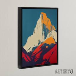 "Artery8 El Capitan Rock Yosemite Pop Art Framed Canvas Wall Art Print - Size: W12"" x H16""" - thumbnail 2
