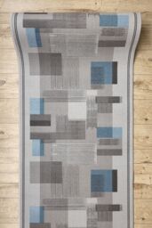 RugsX Anti-Slip Listra Runner in Grey - Size: 67 cm x 180 cm - thumbnail 4
