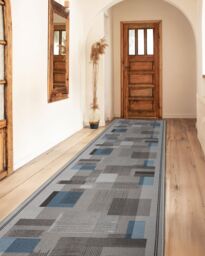RugsX Anti-Slip Listra Runner in Grey - Size: 67 cm x 180 cm - thumbnail 3