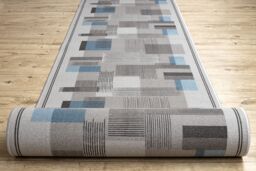 RugsX Anti-Slip Listra Runner in Grey - Size: 67 cm x 180 cm - thumbnail 5