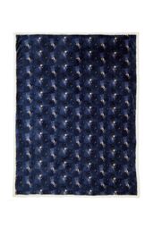 Fusion 'Cosmic Star' Star & Moon Print Fleece Throw in Navy - Size: 150 cm × 200 cm - thumbnail 2