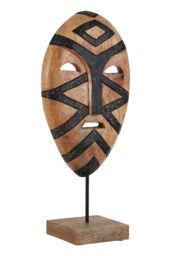 Orsina Bantu Large Tribal Wooden Sculpture in Brown - thumbnail 4