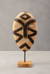 Orsina Bantu Large Tribal Wooden Sculpture in Brown - thumbnail 3