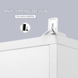 Wyld Haus Sokana Tall Freestanding Bathroom Cabinet Mirror Shelves White - thumbnail 8