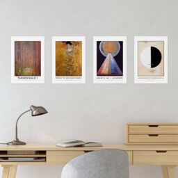 Artery8 Wall Art Print Classic Paintings Klimt Tannenwald Adele Bloch-Bauer Hilma Af Klint Altarpiece Buddhas Standpoint A4 Poster Pack of 4 Wall Art - thumbnail 4