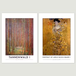 Artery8 Wall Art Print Classic Paintings Klimt Tannenwald Adele Bloch-Bauer Hilma Af Klint Altarpiece Buddhas Standpoint A4 Poster Pack of 4 Wall Art - thumbnail 2