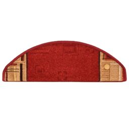Berkfield Home Self-adhesive Stair Mats 15 pcs Red 65x21x4 cm - Size: Medium - thumbnail 6