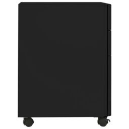 Berkfield Home Mobile File Cabinet Black 30x45x59 cm Steel - Size: 30 x 45 x 59 cm - thumbnail 3