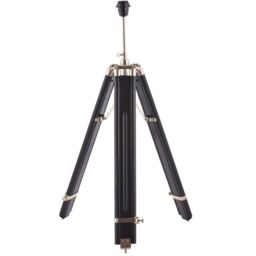 Loops Adjustable Tripod Floor Lamp Dark Wood Standing Height Living Room Light Base - thumbnail 3