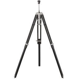 Loops Adjustable Tripod Floor Lamp Dark Wood Standing Height Living Room Light Base - thumbnail 1