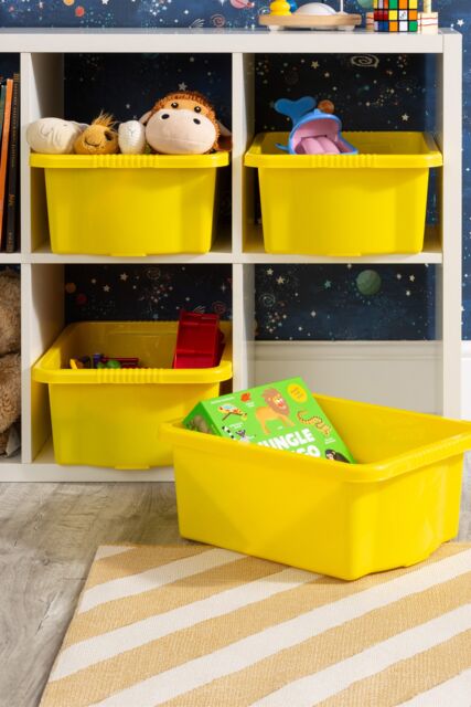 Wham Stack & Store 4x 16L Box in Yellow - image 1