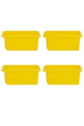 Wham Stack & Store 4x 16L Box in Yellow - thumbnail 5