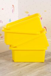 Wham Stack & Store 4x 16L Box in Yellow - thumbnail 2