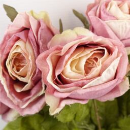 Leaf Pack of 6 x 70cm Artificial Light Pink Rose - Size: 6 x 70 cm - thumbnail 4