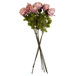 Leaf Pack of 6 x 70cm Artificial Light Pink Rose - Size: 6 x 70 cm - thumbnail 6