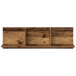 Berkfield Home Wall Cabinet 100x16.5x30 cm Old Wood Engineered Wood in Brown - thumbnail 4