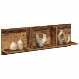 Berkfield Home Wall Cabinet 100x16.5x30 cm Old Wood Engineered Wood in Brown - thumbnail 1