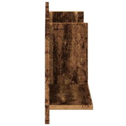 Berkfield Home Wall Cabinet 100x16.5x30 cm Old Wood Engineered Wood in Brown - thumbnail 5