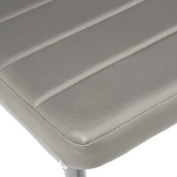 Living and Home 2pcs Armless PU Leather High Back Dining Chairs in Grey - thumbnail 7