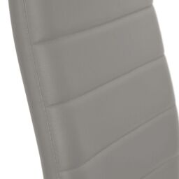 Living and Home 2pcs Armless PU Leather High Back Dining Chairs in Grey - thumbnail 6