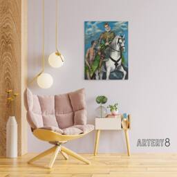 "Artery8 Saint Martin & the Beggar Oil Painting El Greco Canvas Wall Art - Size: W18"" x H24""" - thumbnail 3
