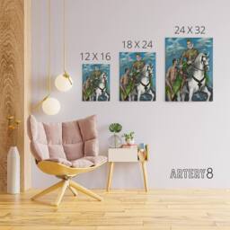 "Artery8 Saint Martin & the Beggar Oil Painting El Greco Canvas Wall Art - Size: W18"" x H24""" - thumbnail 4