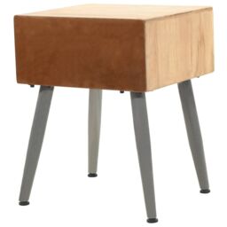 Berkfield Home Bedside Table Solid Fir Wood 43x38x50 cm in Brown - Size: 43 x 38 x 50 cm - thumbnail 4