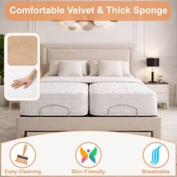 PARADISE BEDS LTD Emma Storage Electric Adjustable Mobility Bed with Mattress in Beige - Size: Single - thumbnail 9