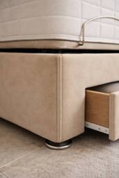 PARADISE BEDS LTD Emma Storage Electric Adjustable Mobility Bed with Mattress in Beige - Size: Single - thumbnail 4