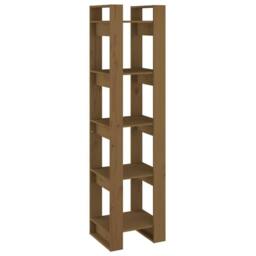 Berkfield Home Book Cabinet/Room Divider Honey Brown 41x35x160 cm Solid Wood Pine - Size: 41 x 35 x 160 cm - thumbnail 1