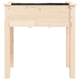 Berkfield Home Planter with Liner 71x37x76 cm Solid Wood Fir in Natural - Size: 71 x 37 x 76 cm - thumbnail 4