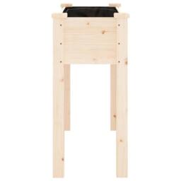 Berkfield Home Planter with Liner 71x37x76 cm Solid Wood Fir in Natural - Size: 71 x 37 x 76 cm - thumbnail 5