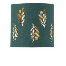 First Choice Lighting Set of 2 Buck - Clear Glass Table Lamps with Dark Green Fern Shade - thumbnail 6