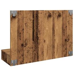 Berkfield Home Mirror Cabinet with LED Old Wood 90x31.5x62 cm in Brown - thumbnail 7