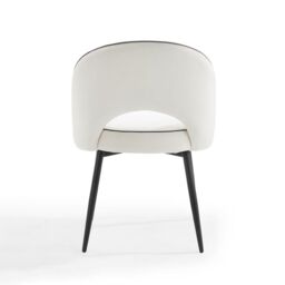 Home Detail Tilly Velvet Dining Chair Set of 2, Ivory - Size: 2 Pack - thumbnail 3