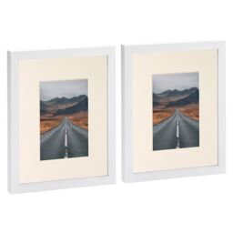 "Nicola Spring Photo Frames with 4"" x 6"" Mount - 8"" x 10"" - White Mount - Pack of 2" - thumbnail 1