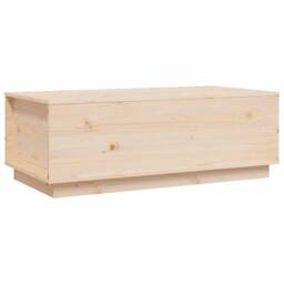 Berkfield Home Beautiful Coffee Table 100x50x35 cm Solid Wood Pine in Light Tan - Size: 100 x 50 x 35 cm - thumbnail 3