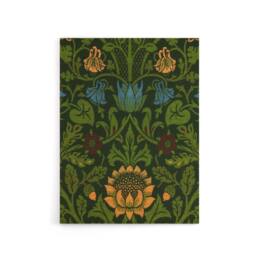 "Artery8 Violet Columbine Flower Detail W. Morris Vintage Canvas Wall Art in Green - Size: W18"" x H24""" - thumbnail 1