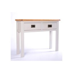 Cabinet Bits Argenta Light Grey 2 Drawer Console Table Brass Drop Handle - thumbnail 3