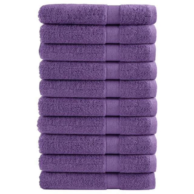 Berkfield Home Premium Sauna Towels SOLUND 10 pcs Purple 80x200 cm 600 gsm - image 1