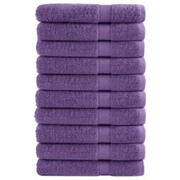 Berkfield Home Premium Sauna Towels SOLUND 10 pcs Purple 80x200 cm 600 gsm - thumbnail 1