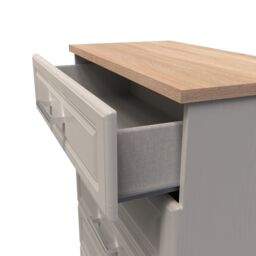 Ready Assembled 2 U Norfolk 5 Drawer Chest (Ready Assembled) in Taupe - Size: Large - thumbnail 6