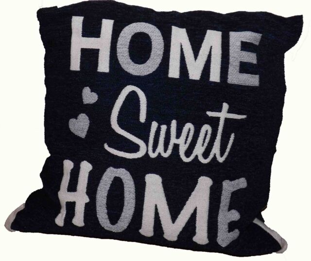 Rapport Home Home Sweet Home Cushion Cover (45x45) Navy - Size: 45 cm x 45 cm - image 1